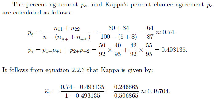percent chance agreement 